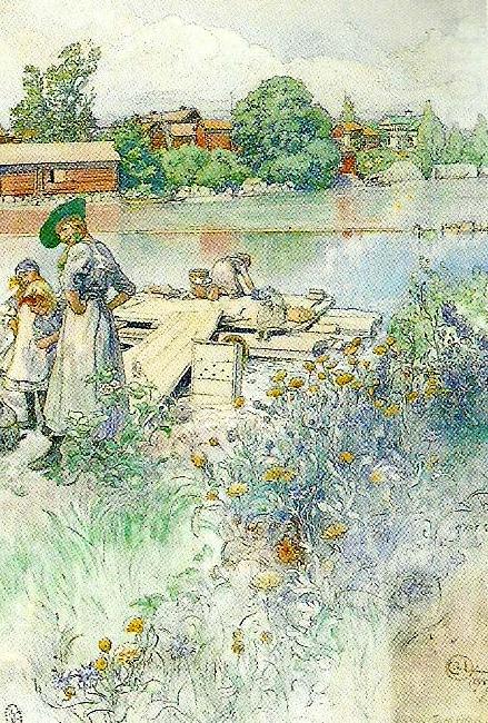 Carl Larsson klappbrygga vid sundbornsan china oil painting image